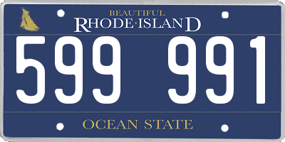 RI license plate 599991