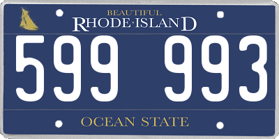 RI license plate 599993