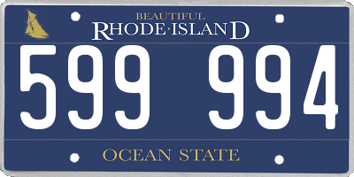 RI license plate 599994