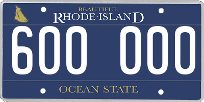 RI license plate 600000