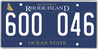 RI license plate 600046