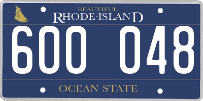 RI license plate 600048