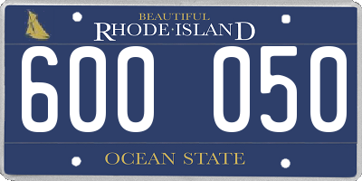 RI license plate 600050