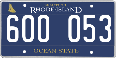 RI license plate 600053