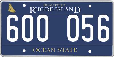 RI license plate 600056