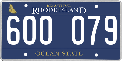 RI license plate 600079