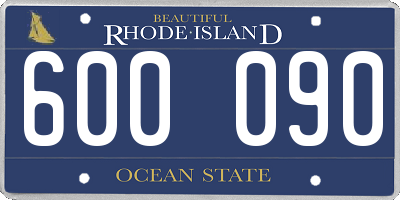RI license plate 600090