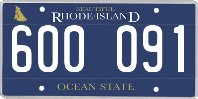 RI license plate 600091