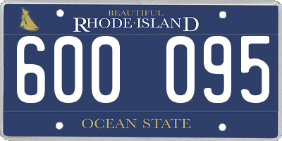 RI license plate 600095