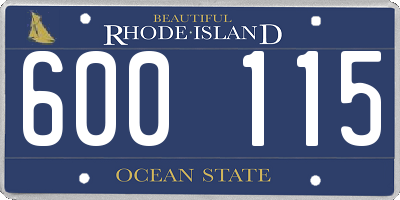 RI license plate 600115