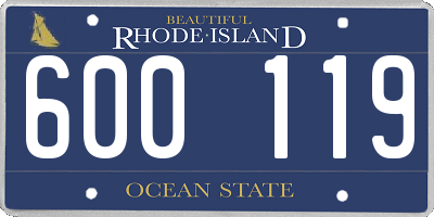 RI license plate 600119