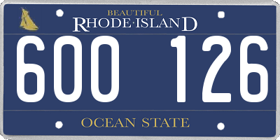 RI license plate 600126
