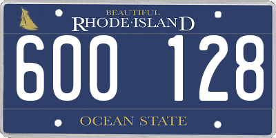 RI license plate 600128