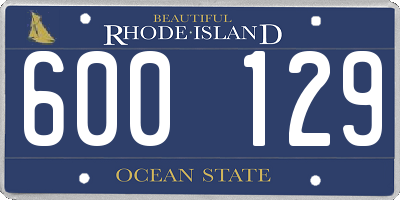 RI license plate 600129