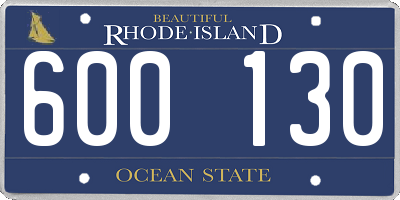 RI license plate 600130