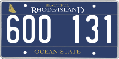 RI license plate 600131