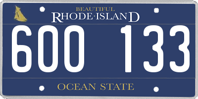 RI license plate 600133