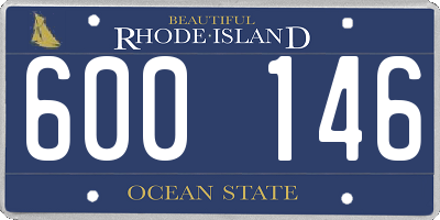 RI license plate 600146