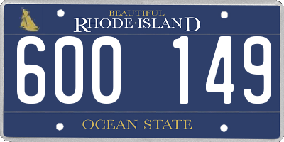 RI license plate 600149