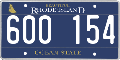 RI license plate 600154