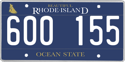 RI license plate 600155