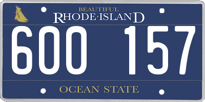 RI license plate 600157