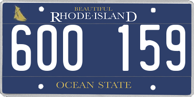 RI license plate 600159