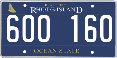 RI license plate 600160