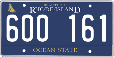 RI license plate 600161