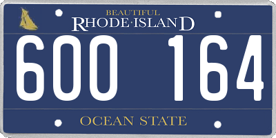 RI license plate 600164