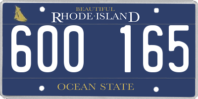 RI license plate 600165