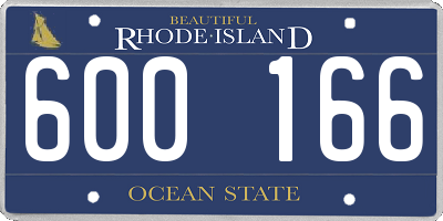 RI license plate 600166