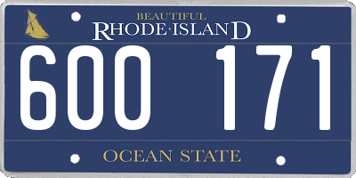 RI license plate 600171