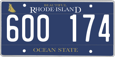 RI license plate 600174
