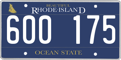 RI license plate 600175