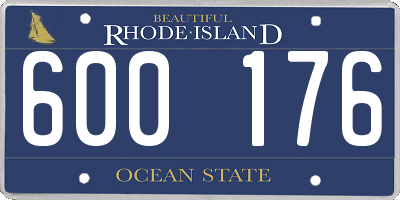 RI license plate 600176