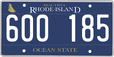 RI license plate 600185