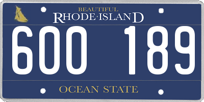 RI license plate 600189