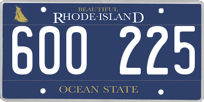 RI license plate 600225