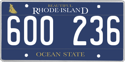 RI license plate 600236