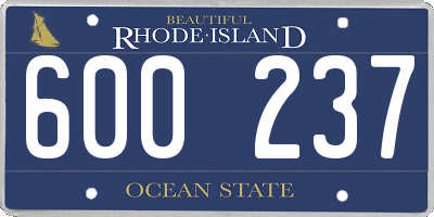 RI license plate 600237