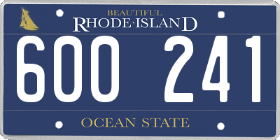 RI license plate 600241