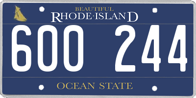 RI license plate 600244