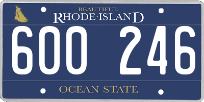 RI license plate 600246