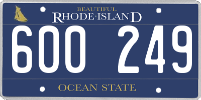 RI license plate 600249