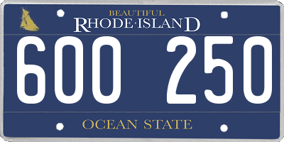 RI license plate 600250