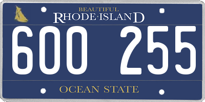 RI license plate 600255