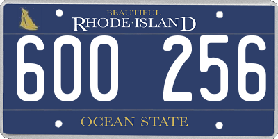 RI license plate 600256
