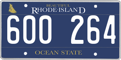RI license plate 600264