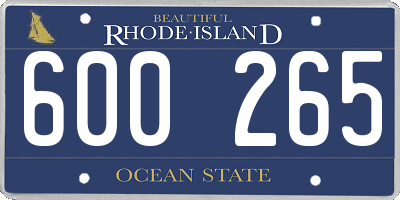 RI license plate 600265